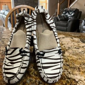 Hush Puppies Zebra skin loafers